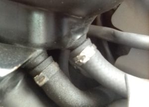 バイク車検時でのハーレーのオイルホースの劣化